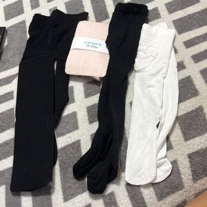 Carter's Black, Pink, and White Kids Leggings Set